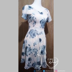 پیراهن حریر گل دار مزون ستاره مزون ستاره همراه شادی های شماست