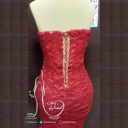 دکلته قرمز حصیری مزون ستاره همراه شادی های شماست