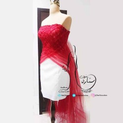 دکلته قرمز حصیری مزون ستاره همراه شادی های شماست