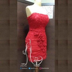 دکلته قرمز حصیری مزون ستاره همراه شادی های شماست